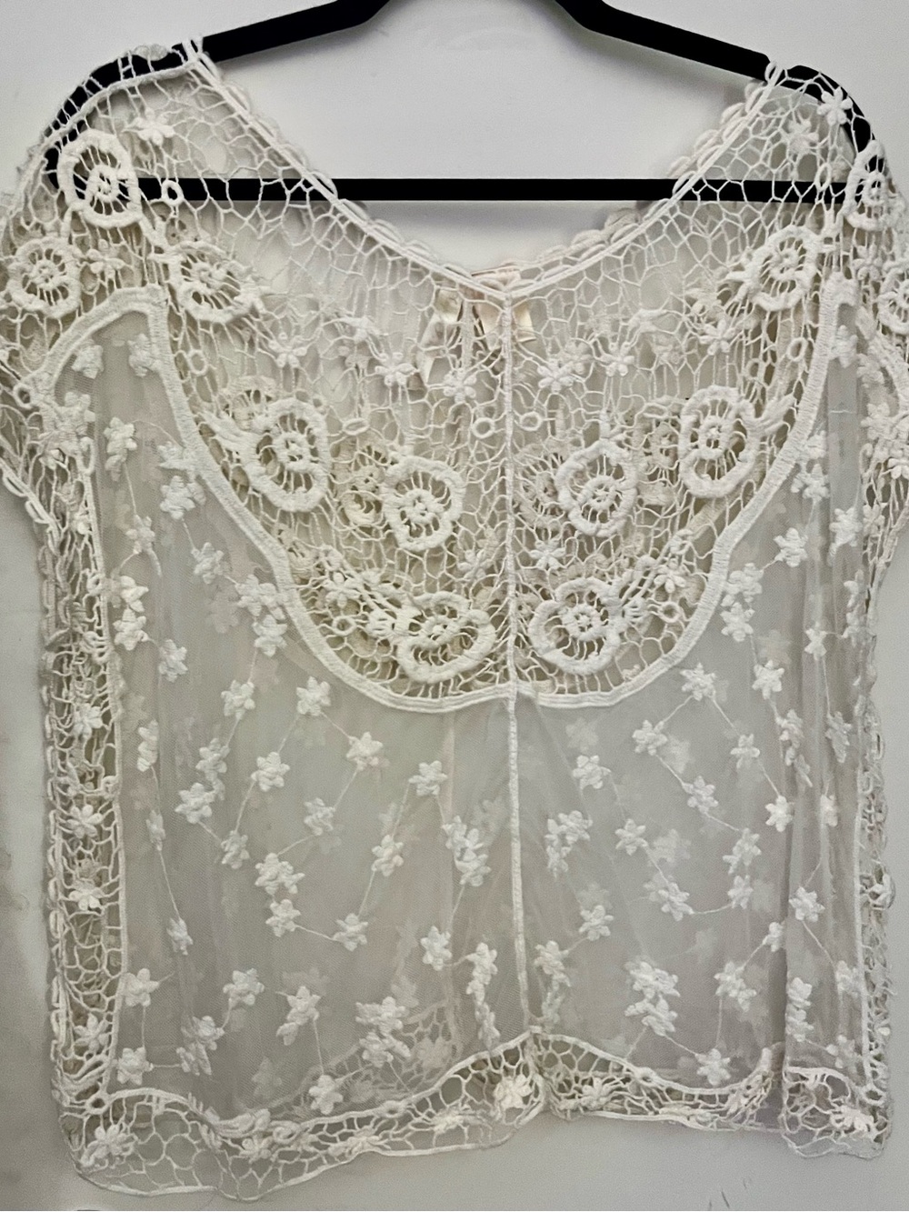 Simply Irresistible Cream Crochet Lace Top